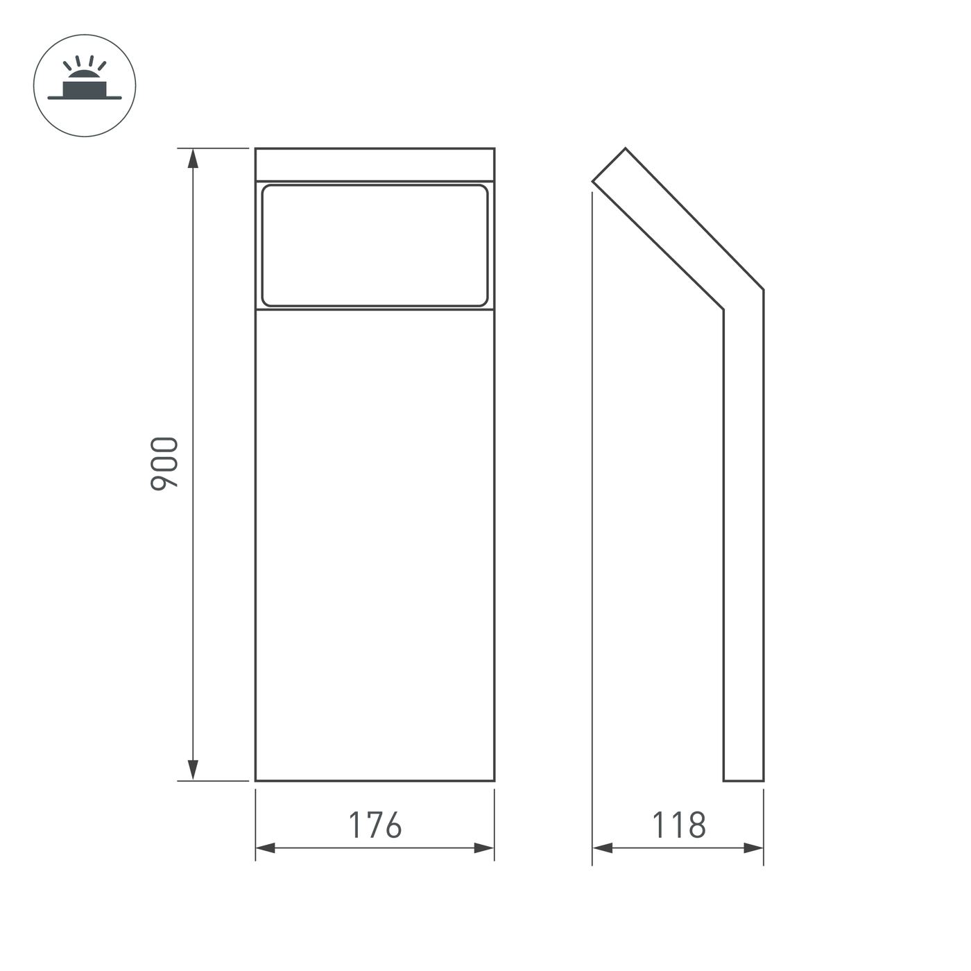 Ландшафтный светильник Arlight LGD-ECRAN-BOLL-H900-9W