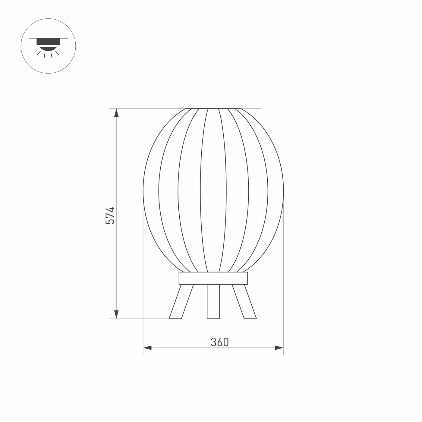 Светильник-столбик Arlight LGD-PEARL-BOLL-H574-12W
