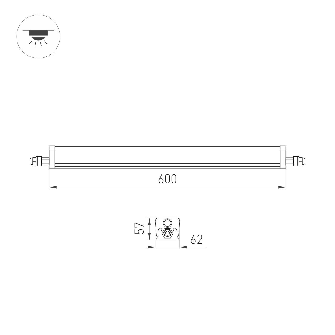 Технический светильник Arlight ALT-TUBULAR-MOTION-600-14W