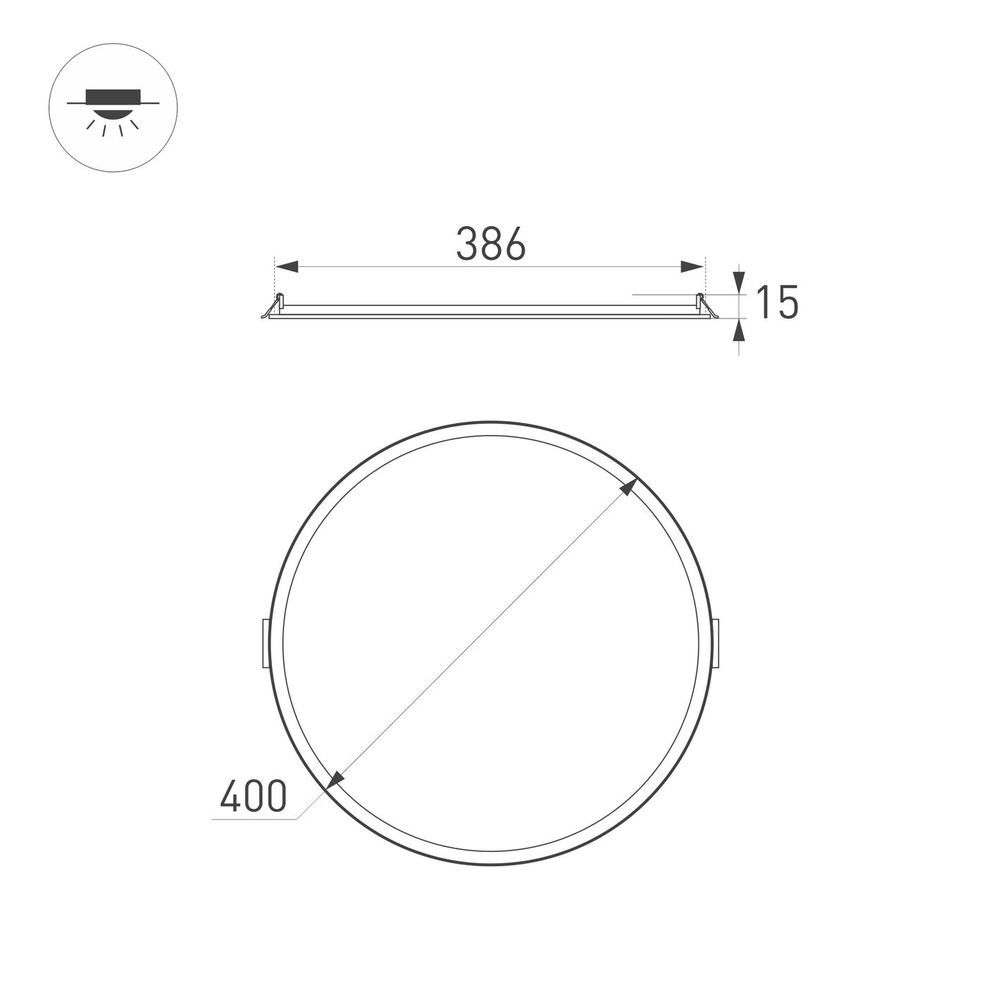 Встраиваемый светильник Arlight DL-EDGE-R400-34W