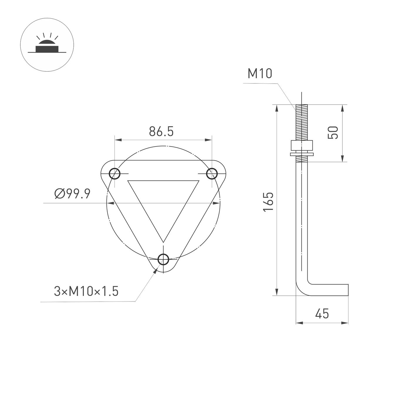 Ландшафтный светильник Arlight LGD-FRESNEL-BOLL