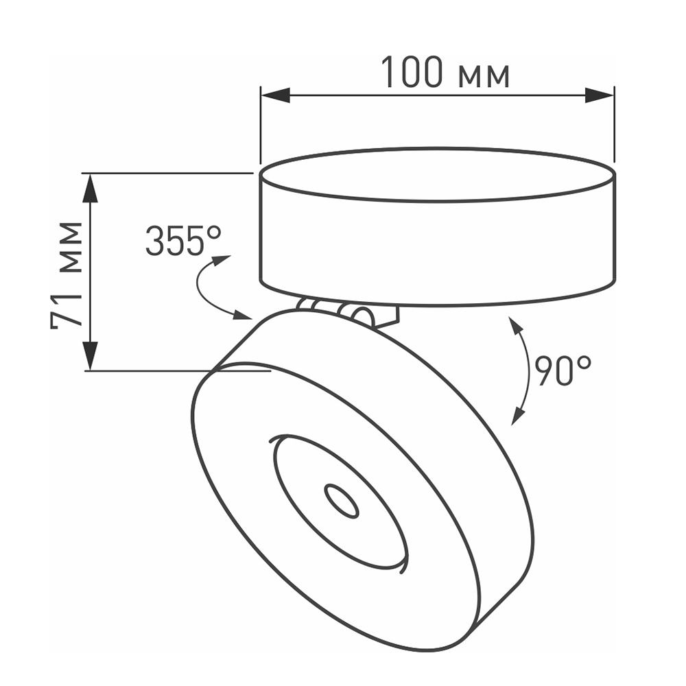 Накладной светильник Arlight SP-MONA-SURFACE-R100
