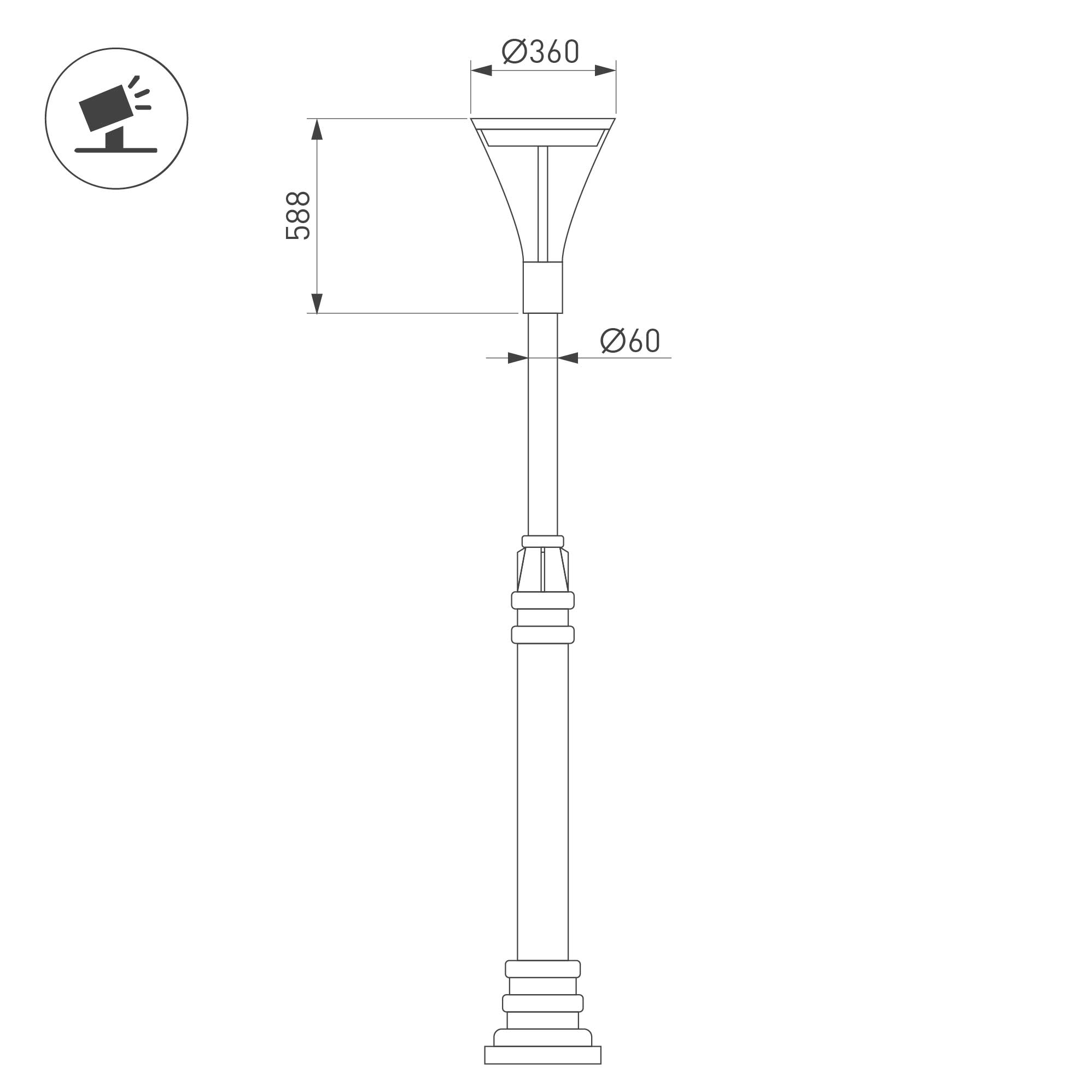 Консольный светильник Arlight OXOR-LUMME-BUE-O-360X588-35W