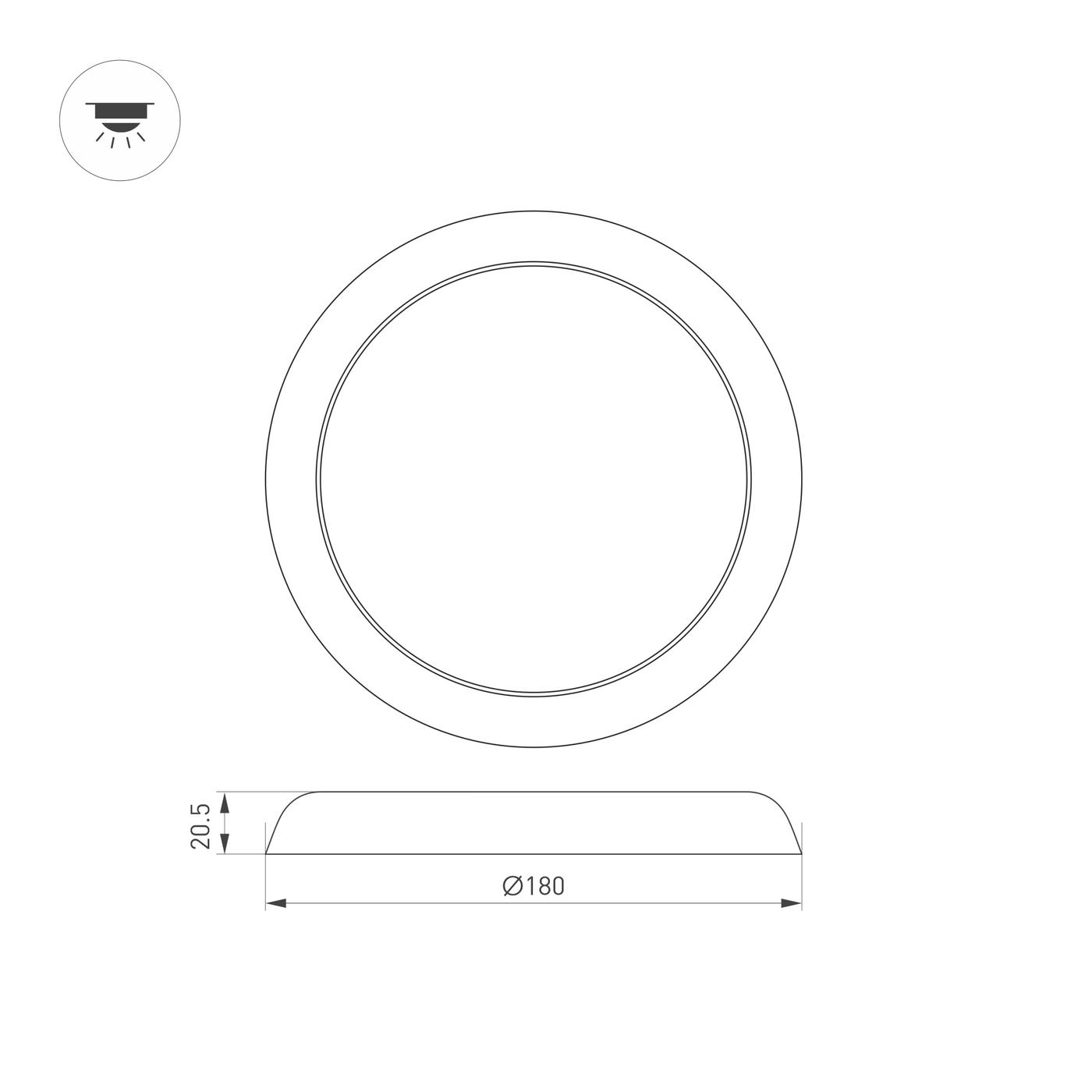 Технический светильник Arlight CL-FIOKK-R180-12W
