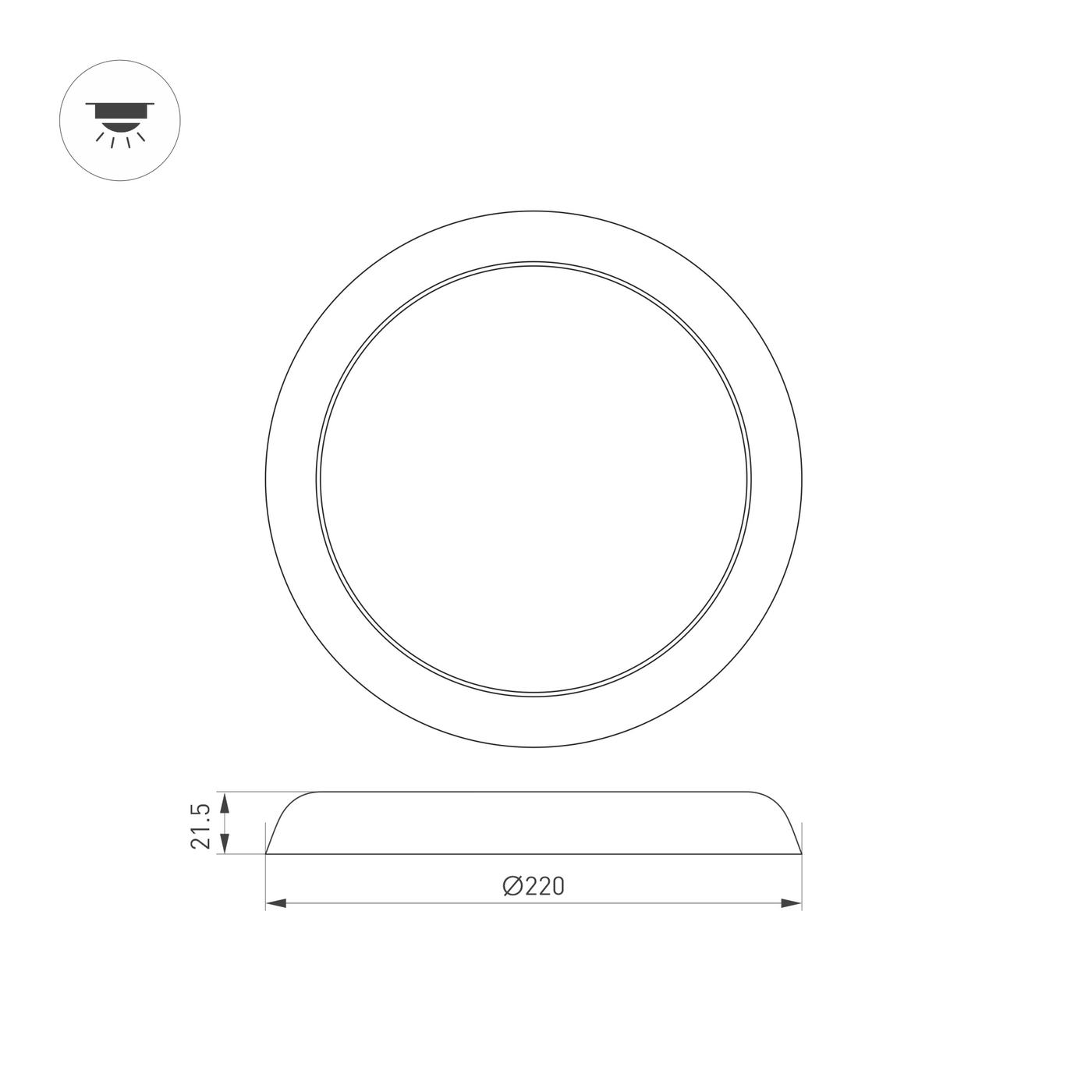 Технический светильник Arlight CL-FIOKK-R220-18W