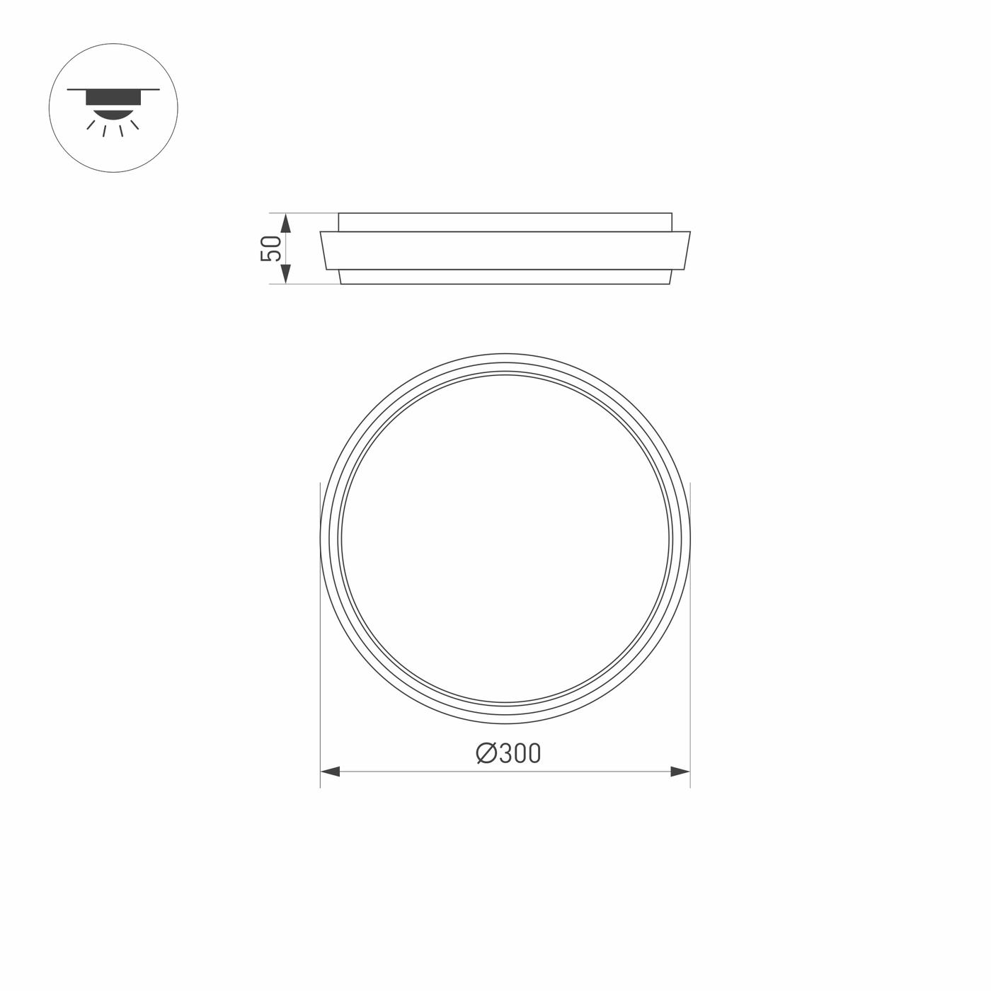 Накладной светильник Arlight LGD-GIRO-R300-30W