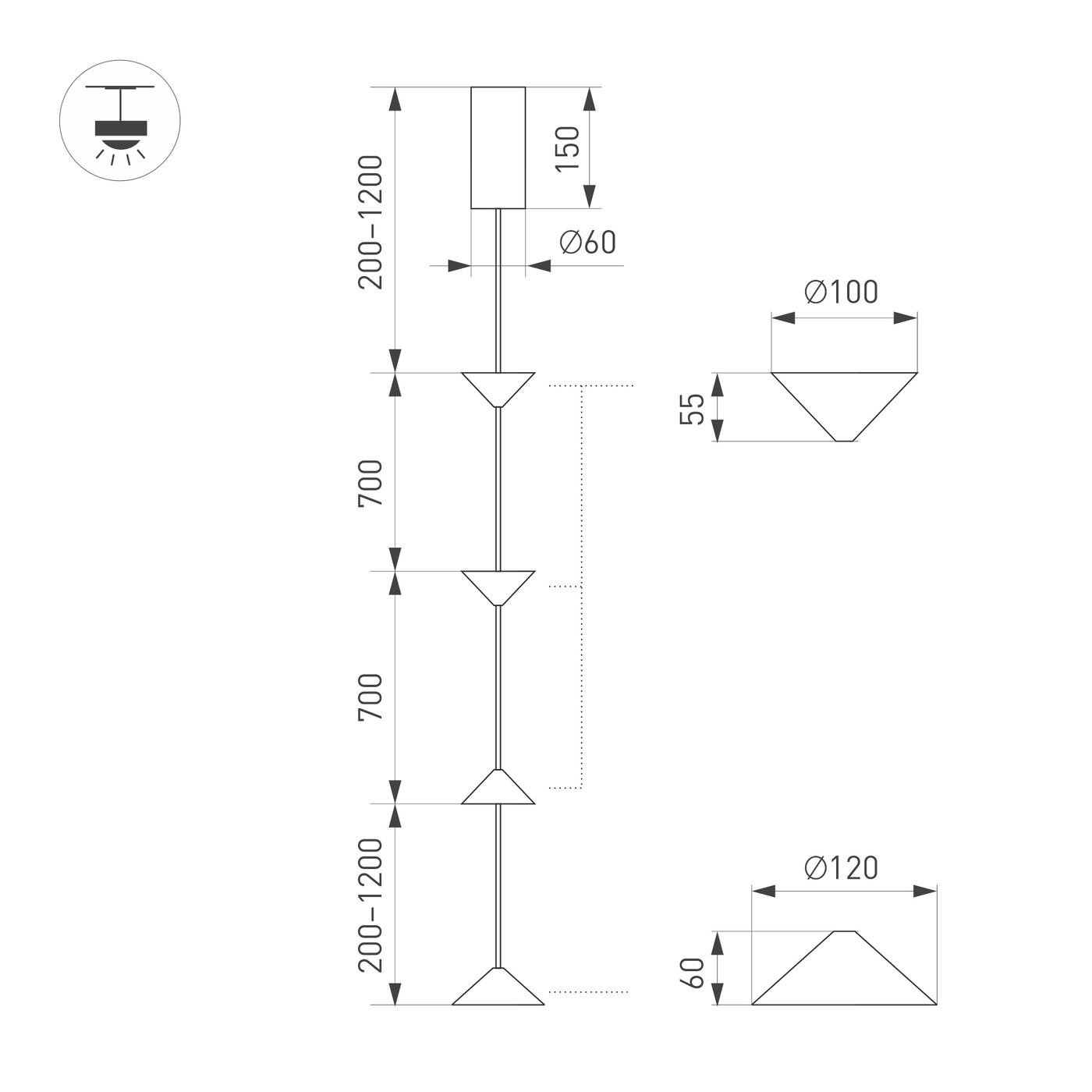 Подвесной светильник Arlight SP-CALICE-SURFACE-R120-12W