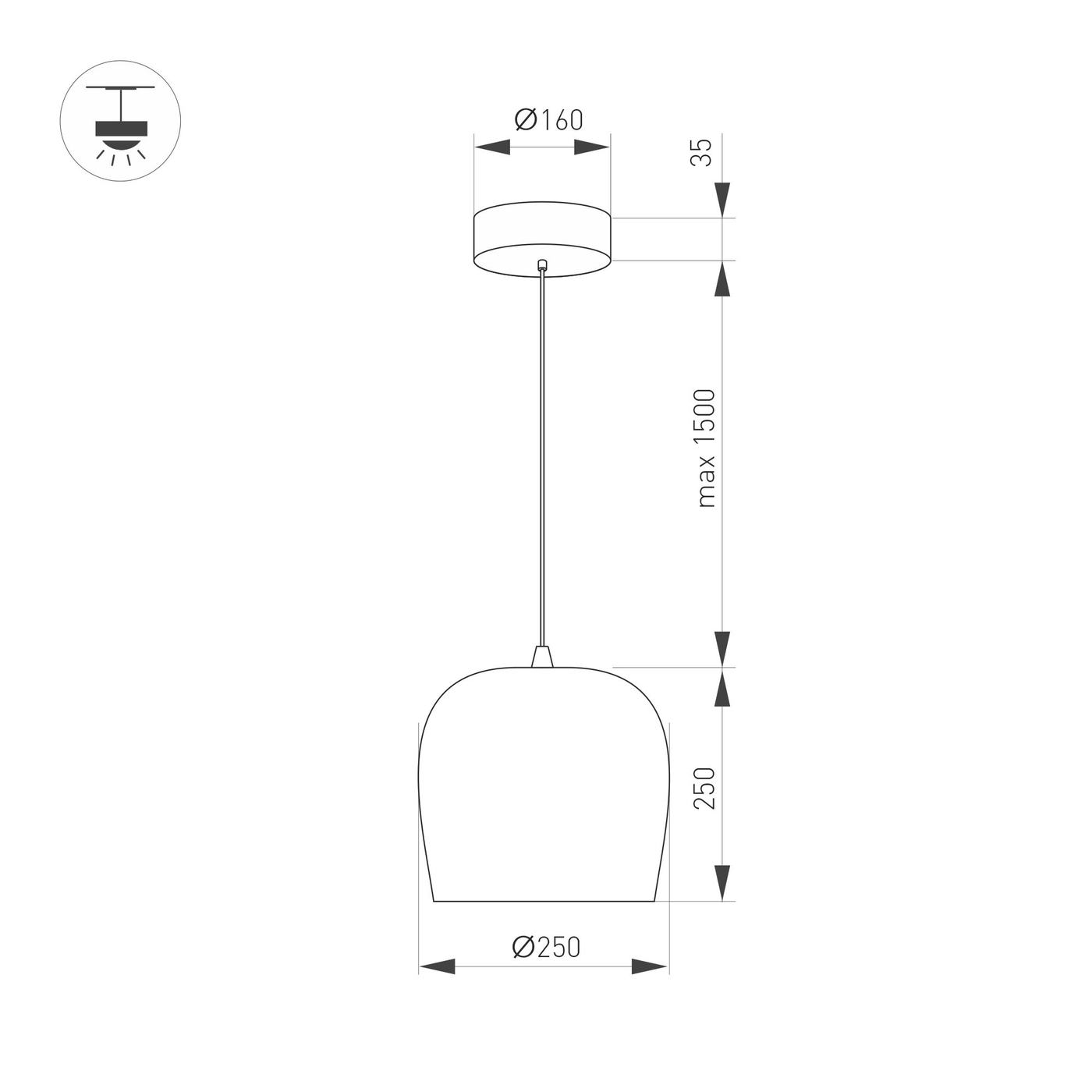 Подвесной светильник Arlight SP-PEONY-HANG-R250
