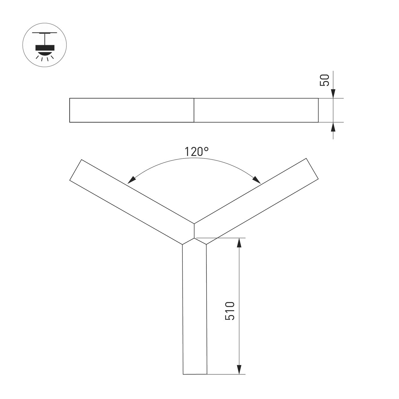 Подвесной светильник Arlight SP-RAYS-3-HANG-5050-510