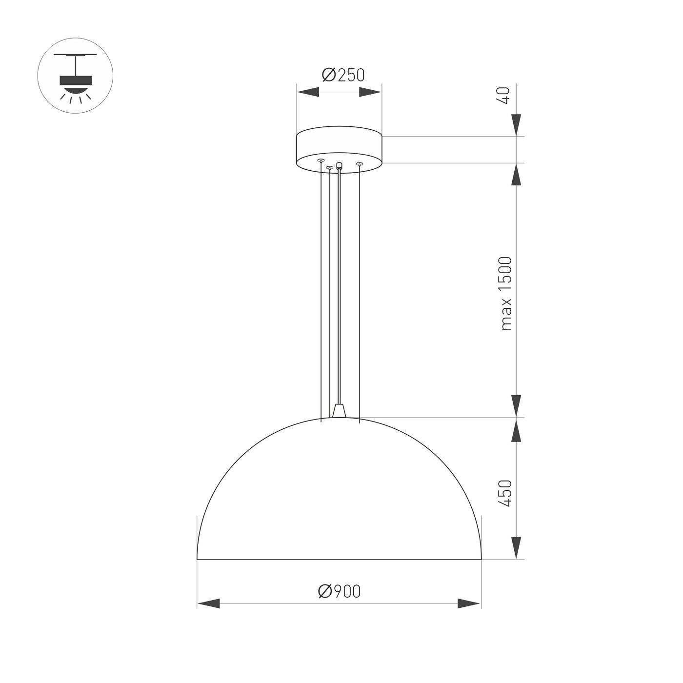 Подвесной светильник Arlight SP-RESTO-HANG-R900-112W
